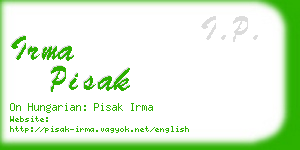 irma pisak business card